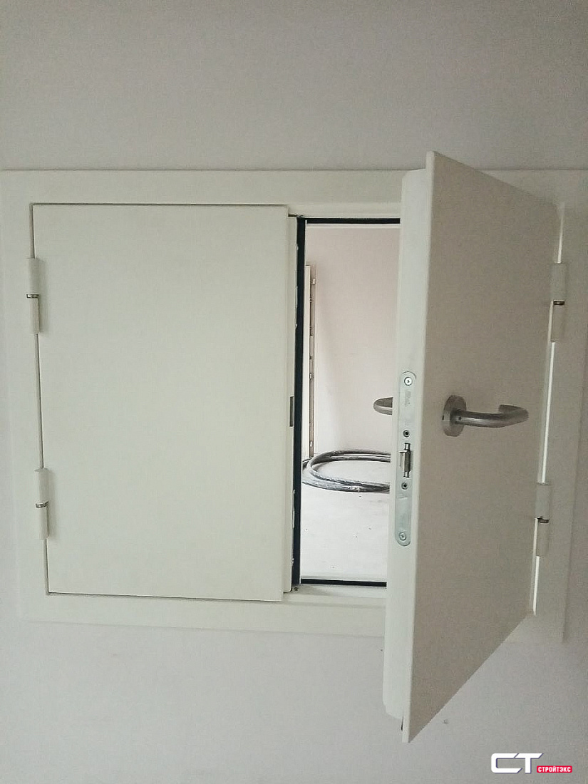 Люк металлический технический 1000х800мм двупольный